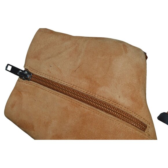 Steve Madden Gratify Cognac Suede Leather Chunky Platform Ankle Booties Size 7 - Picture 8 of 11